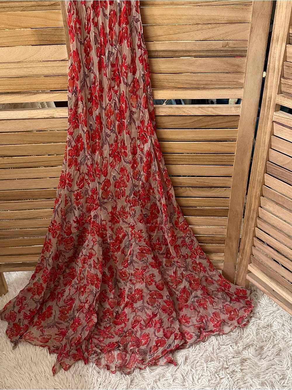 Natalie Martin Ramya Maxi Sheer Dress in Dove size S_NWT_ no slip - Picture 7 of 8